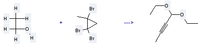 2-Butyne, 1,1-diethoxy- can be prepared by 1,1,2-tribromo-2-methylcyclopropane and ethanol